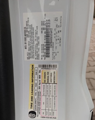 Ford Mustang cena 85500 przebieg: 134422, rok produkcji 2016 z Warszawa małe 277